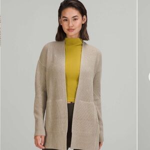 Lululemon Cashlu Sweater‎ Wrap Raw Linen XS/S